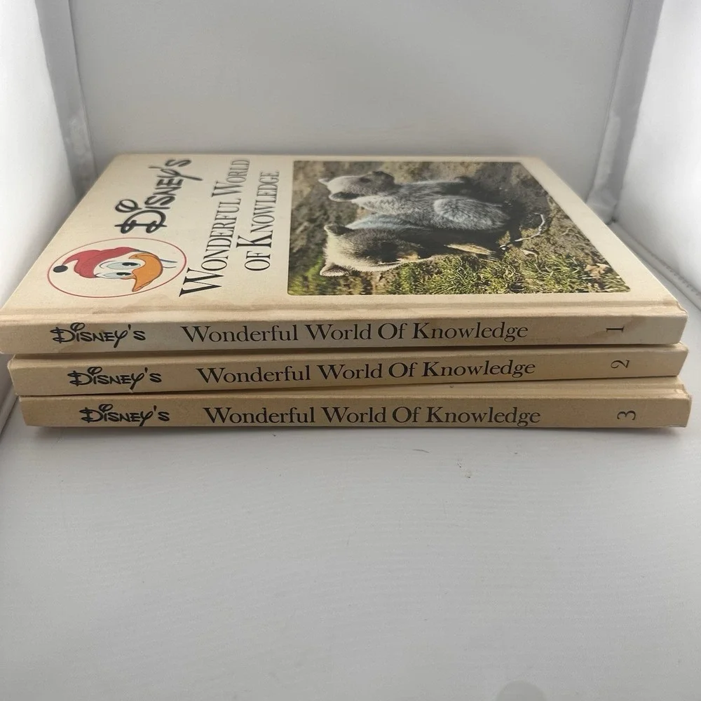 Vtg Disneys Wonderful World of Knowledge Encyclopedia‎ Set 1-3 Childrens Books